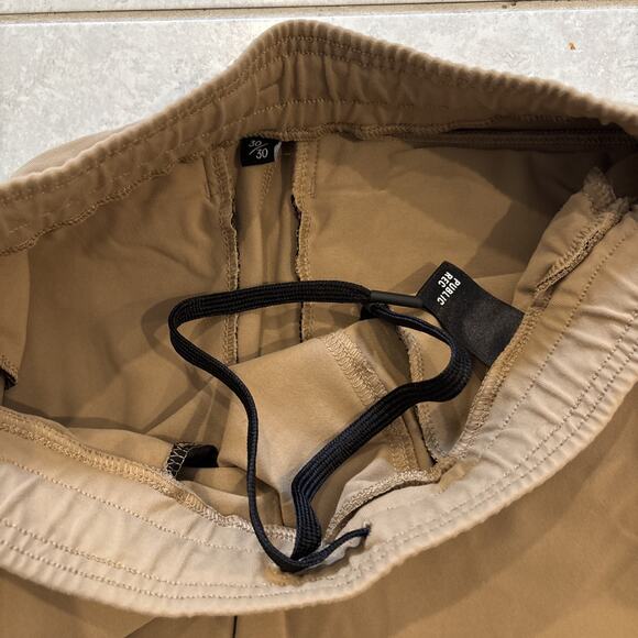 Public Rec Pants Mens 30/28 Beige All Day Everyday Sweatpants Jogger Atheisure - Picture 5 of 12